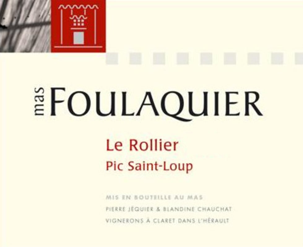 Mas Foulaquier Pic Saint-Loup Le Rollier 2009 Front Label