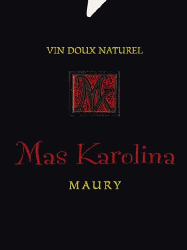 Mas Karolina Maury Rouge 2013 Front Label