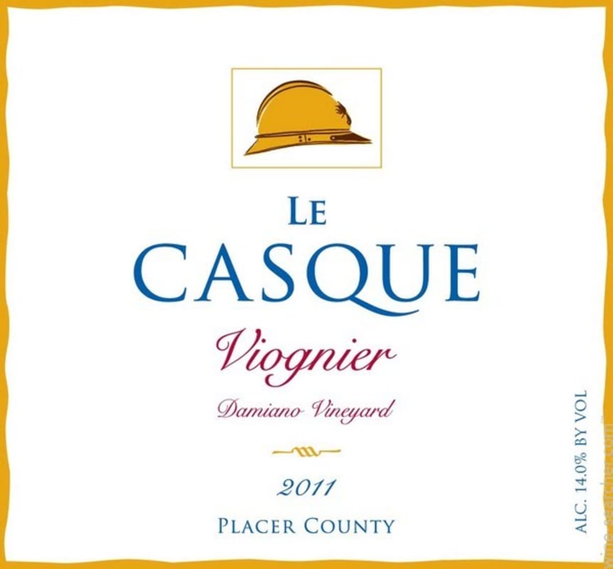 Casque Wines Damiano Vineyard Viognier 2011 Front Label