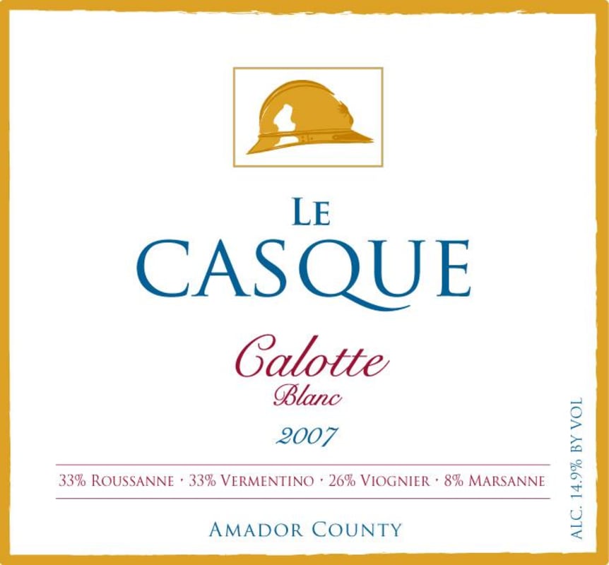 Casque Wines Calotte Blanc 2007 Front Label