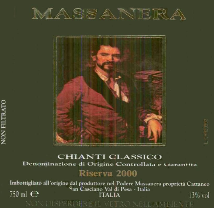 Massanera Chianti Classico Riserva 2000 Front Label