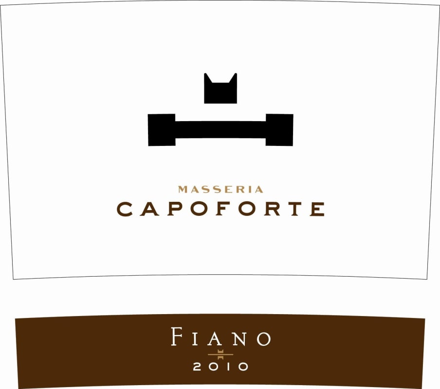 Masseria Capoforte Salento Fiano 2010 Front Label