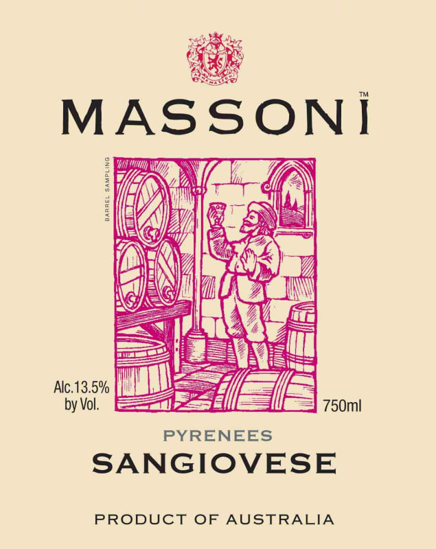 Massoni Wines Sangiovese 2006 Front Label