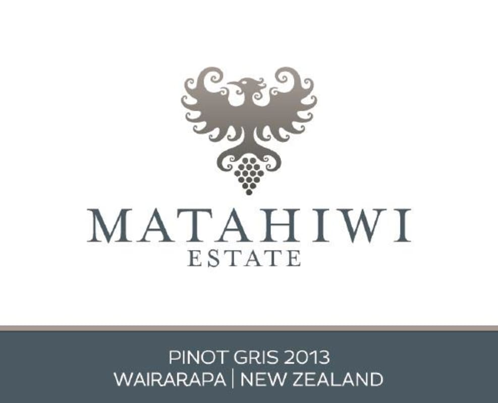 Matahiwi Estate Winery Pinot Gris 2013 Front Label