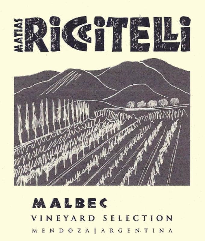 Matias Riccitelli Wines Vineyard Selection Malbec 2012 Front Label