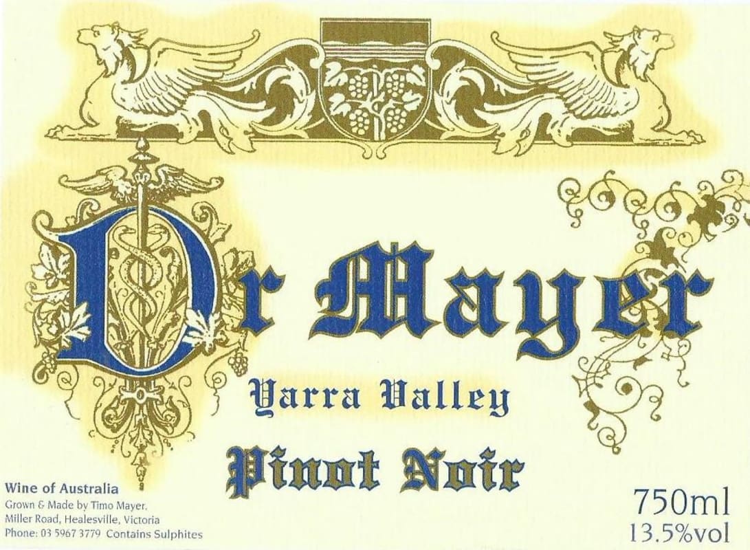 Mayer Yarra Valley Dr Mayer Pinot Noir 2014 Front Label