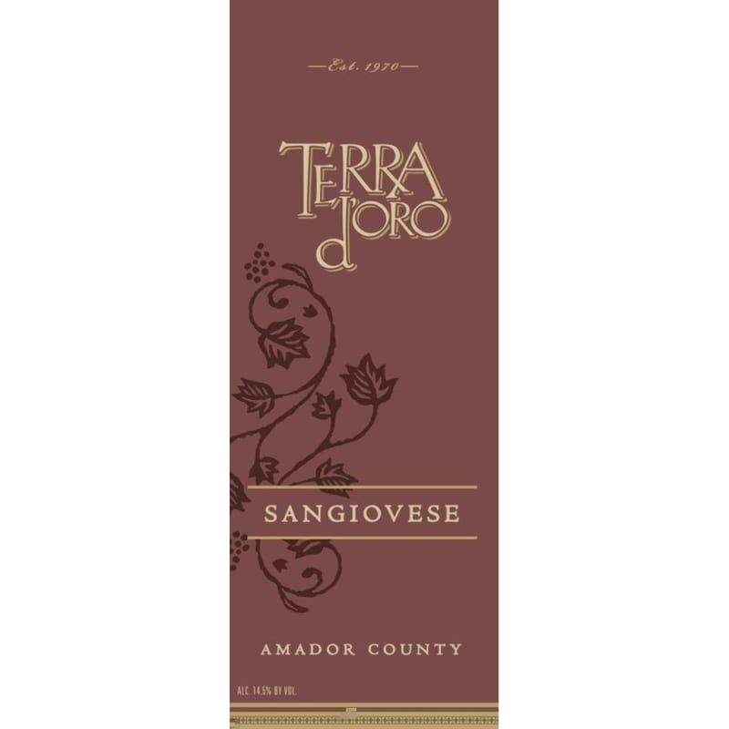 Terra d'Oro Sangiovese 2015 Front Label