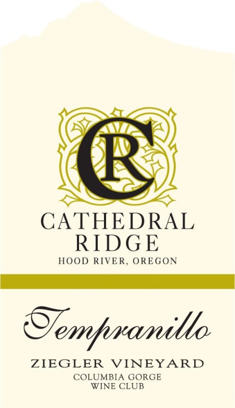 Cathedral Ridge Winery Ziegler Vineyard Tempranillo 2013 Front Label