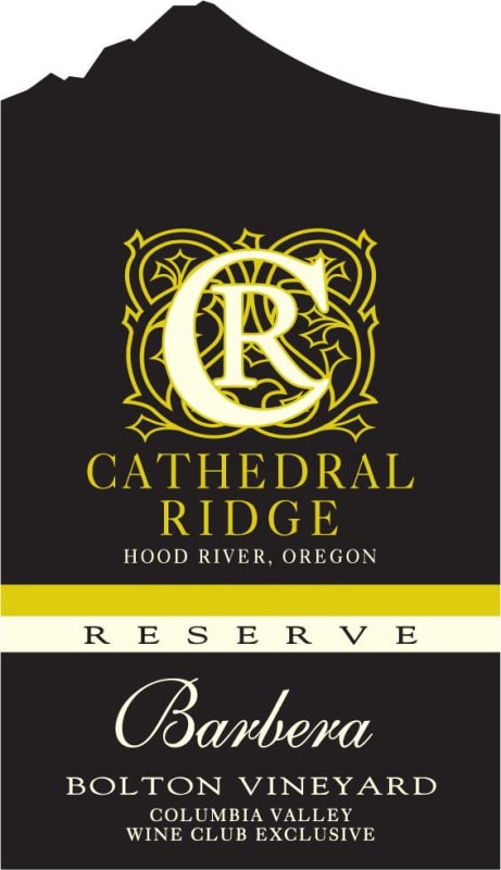 Cathedral Ridge Winery Barbera Reserve 2014 Front Label
