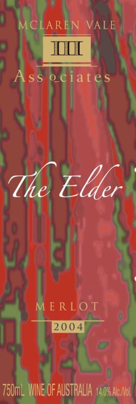 McLaren Vale III Associates The Elder Merlot 2004 Front Label