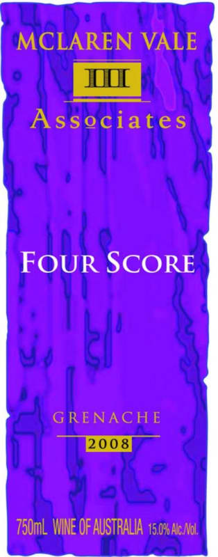 McLaren Vale III Associates Four Score Grenache 2008 Front Label