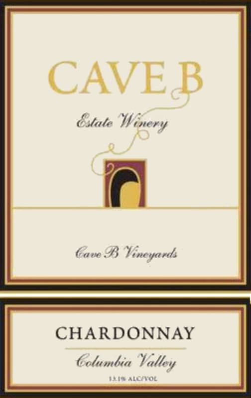 Cave B Estate Winery Chardonnay 2013 Front Label