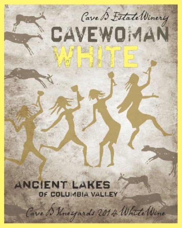 Cave B Estate Winery Cavewoman White 2014 Front Label