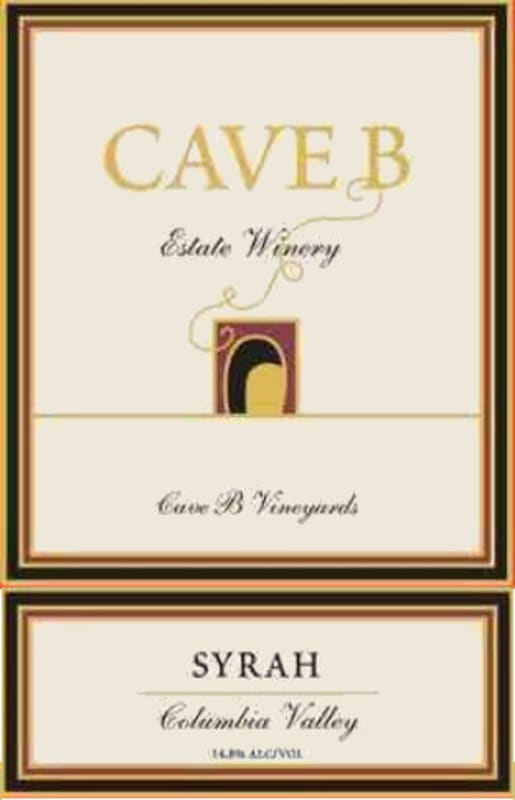 Cave B Estate Winery Syrah 2011 Front Label