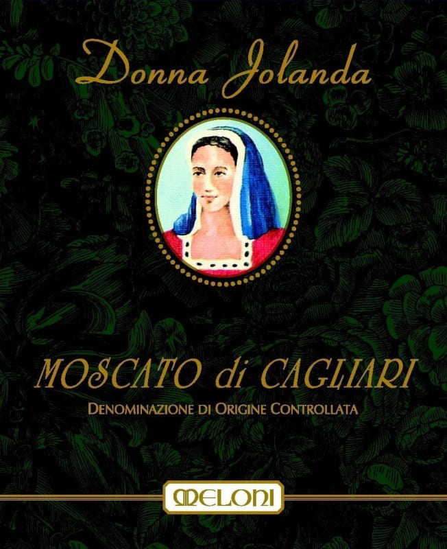 Meloni Vini Moscato di Cagliari Donna Jolanda 2013 Front Label