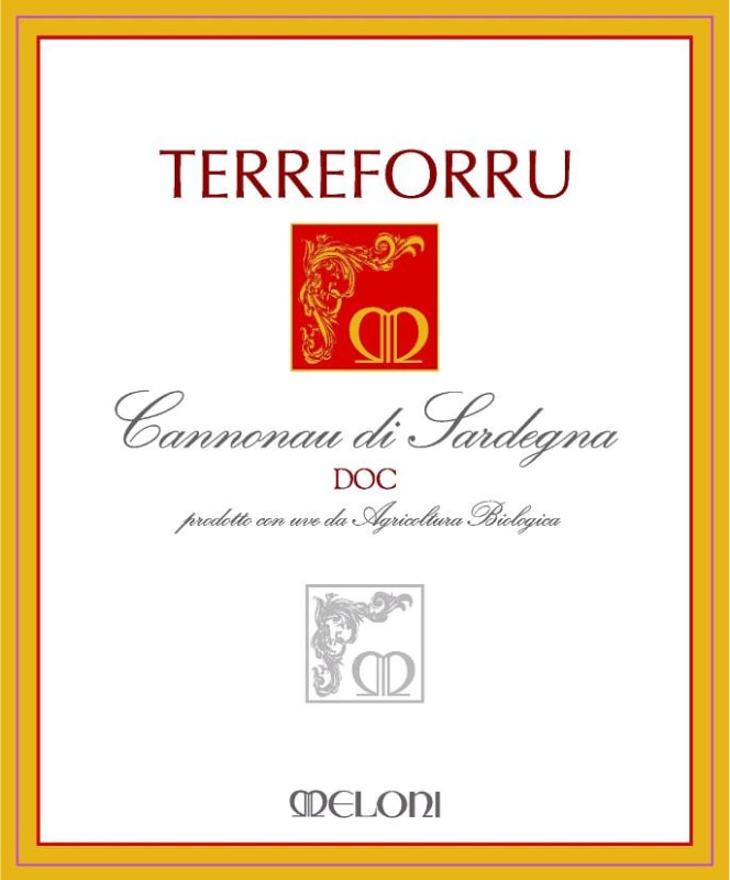 Meloni Vini Cannonau di Sardegna Terreforru 2011 Front Label