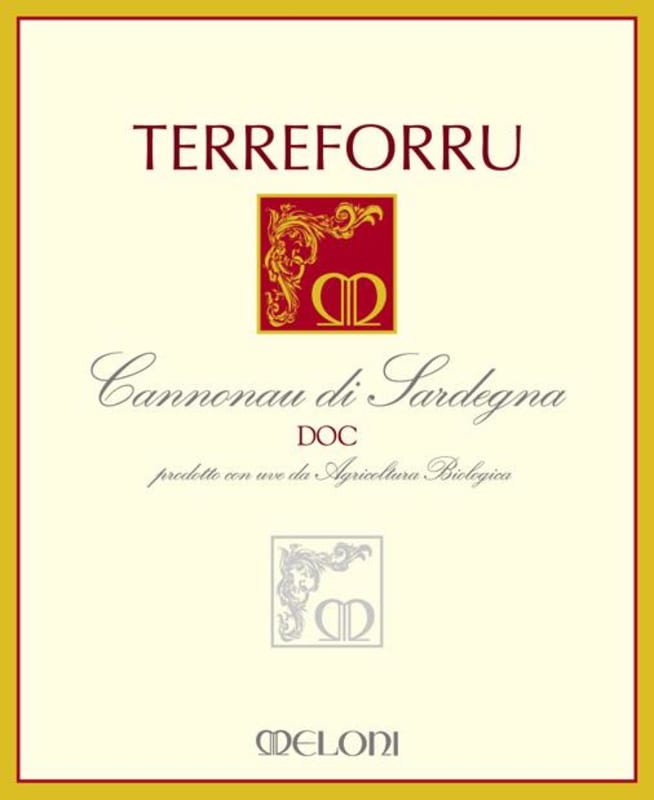 Meloni Vini Cannonau di Sardegna Terreforru 2006 Front Label