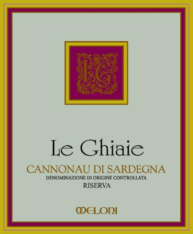 Meloni Vini Cannonau di Sardegna Le Ghiaie 2012 Front Label
