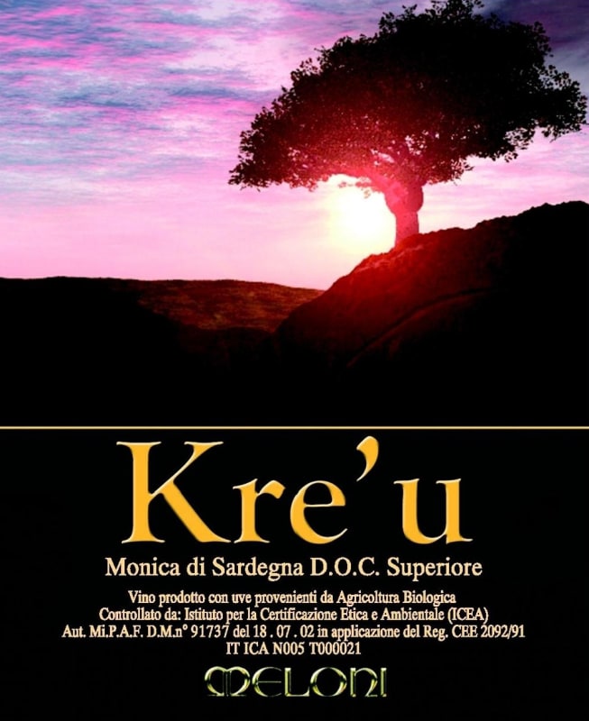 Meloni Vini Monica di Sardegna Kre'u 2004 Front Label