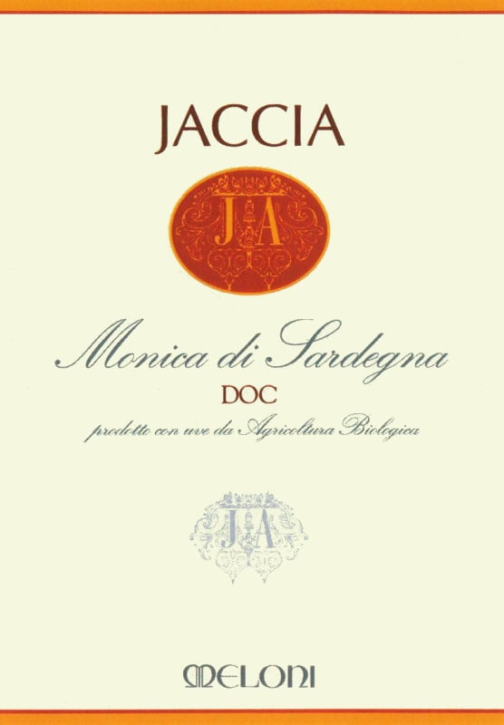 Meloni Vini Monica di Sardegna Jaccia 2006 Front Label