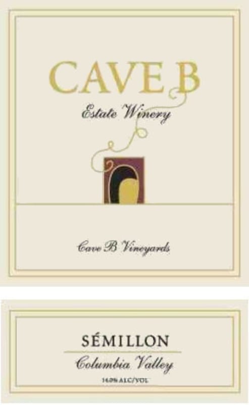 Cave B Estate Winery Columbia Valley Semillon 2009 Front Label