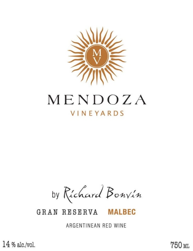 Mendoza Vineyards Gran Reserva Malbec 2011 Front Label