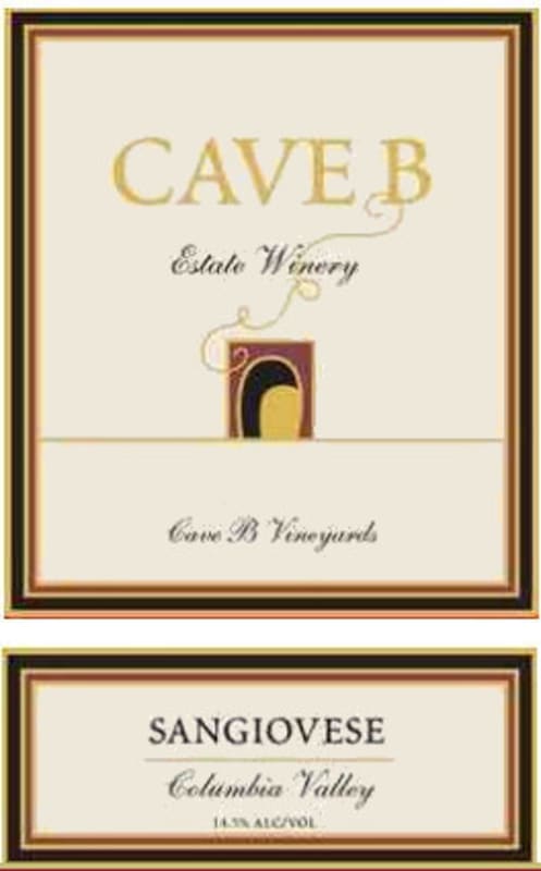 Cave B Estate Winery Sangiovese 2011 Front Label