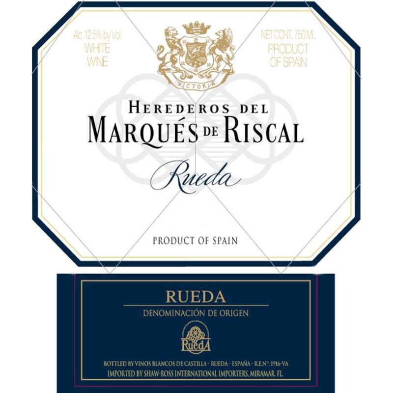 Marques de Riscal Rueda Verdejo 2014 Front Label