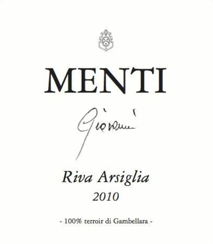 Giovanni Menti Riva Arsiglia Gambellara Classico 2010 Front Label