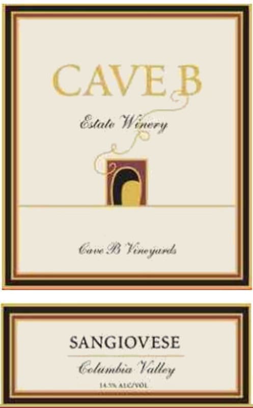 Cave B Estate Winery Sangiovese 2012 Front Label