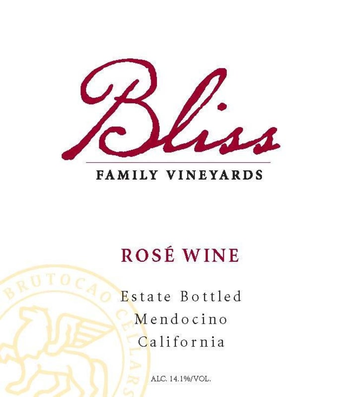 Bliss Family Rose 2015 Front Label