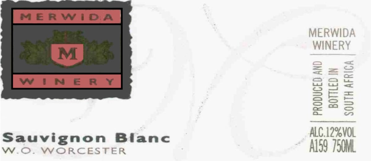Merwida Wines Sauvignon Blanc 2010 Front Label