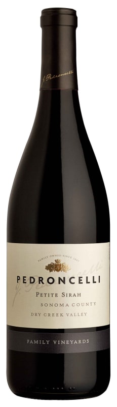 Pedroncelli Family Vineyard Petite Sirah 2015 Front Bottle Shot