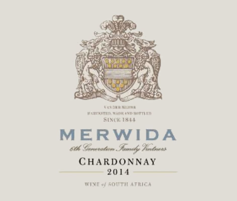 Merwida Wines Breedekloof Chardonnay 2014 Front Label