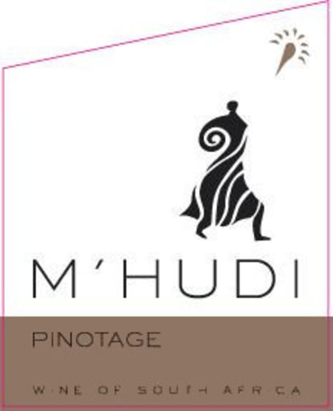 M'hudi Wines Pinotage 2012 Front Label