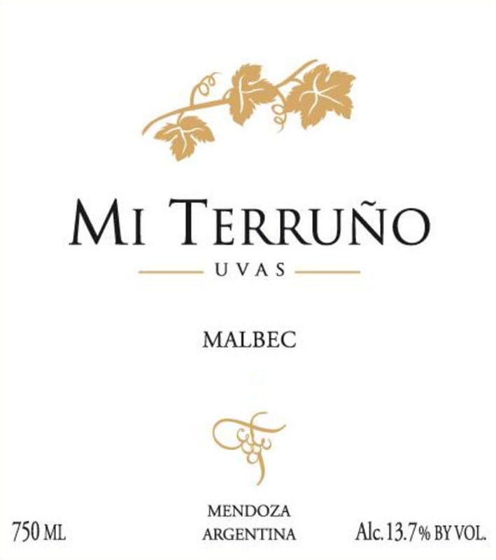 Mi Terruno Uvas Malbec 2014 Front Label