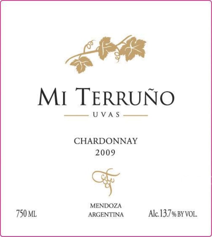 Mi Terruno Uvas Chardonnay 2009 Front Label