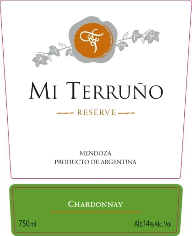 Mi Terruno Reserva Chardonnay 2012 Front Label