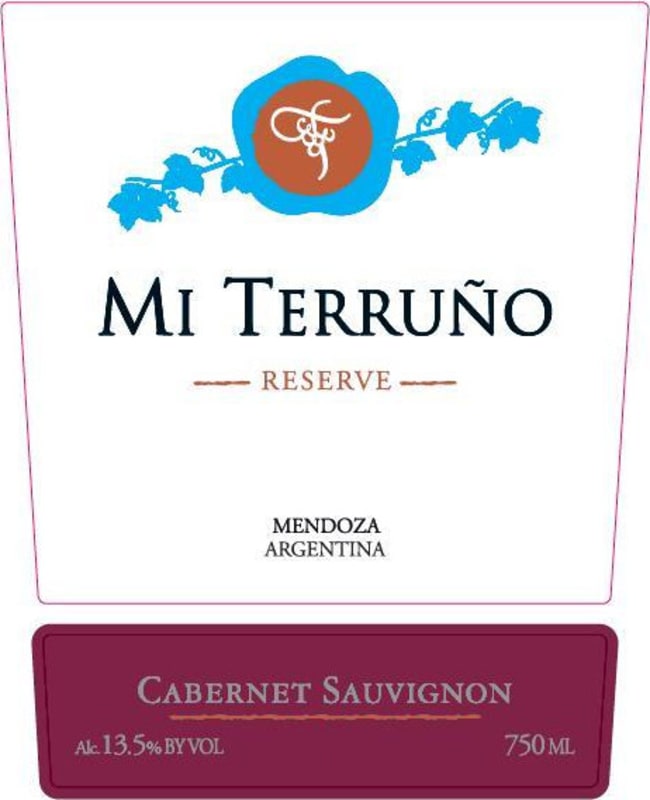 Mi Terruno Reserva Cabernet Sauvignon 2012 Front Label
