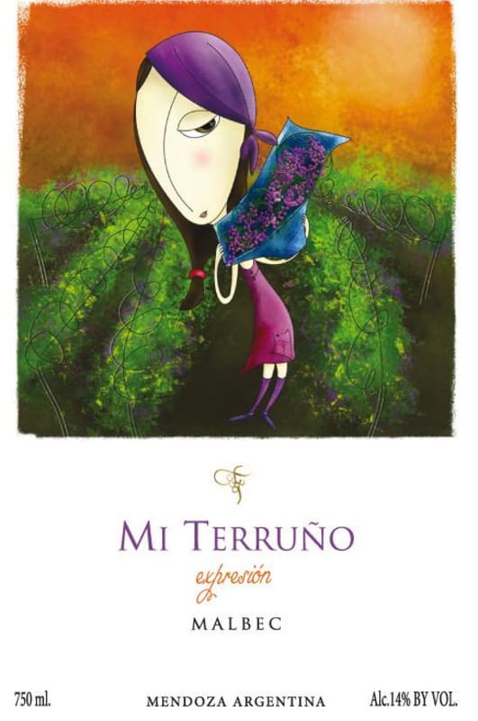 Mi Terruno Expresion Malbec 2012 Front Label