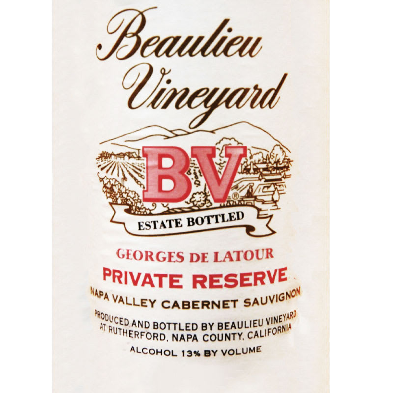 Beaulieu Vineyard Georges de Latour Private Reserve 1973 Front Label