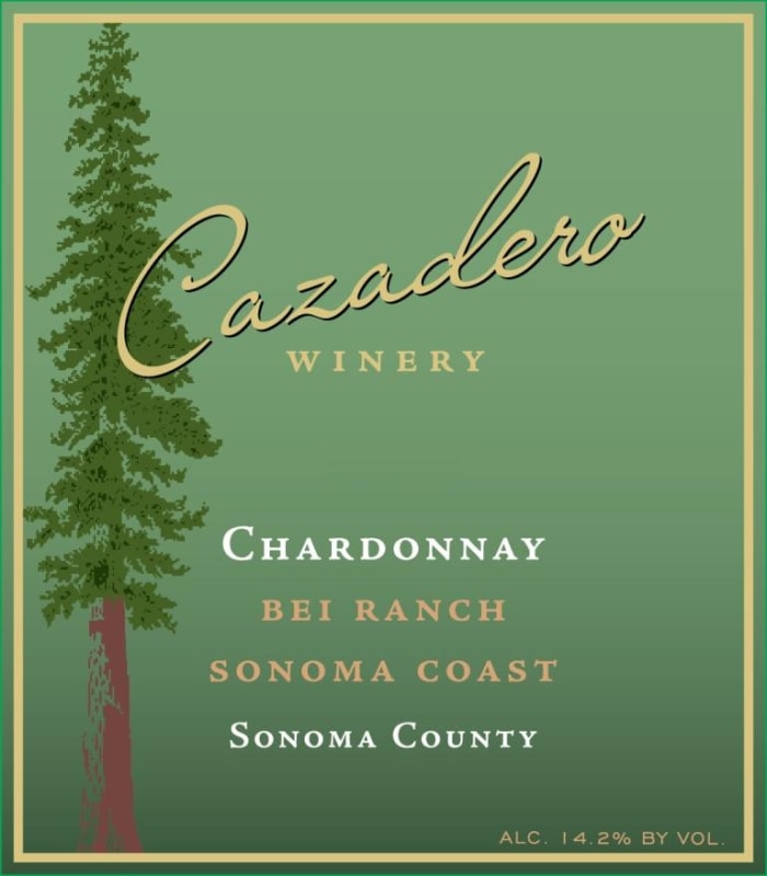 Cazadero Winery Bei Ranch Chardonnay 2012 Front Label