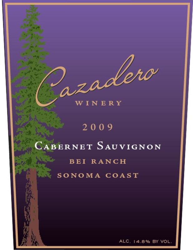 Cazadero Winery Bei Ranch Cabernet Sauvignon 2009 Front Label