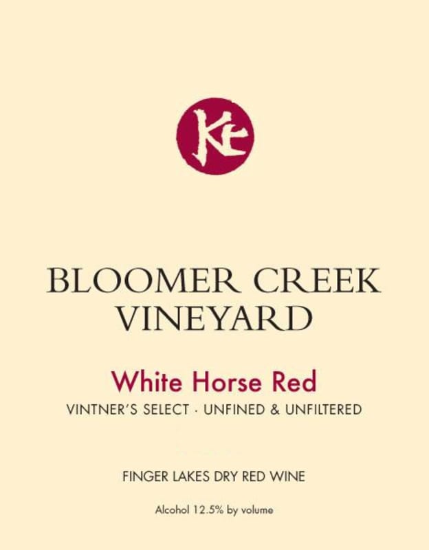 Bloomer Creek White Horse Red 2010 Front Label
