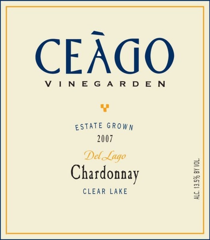 Ceago Estate Wines Vinegarden Del Lago Chardonnay 2007 Front Label