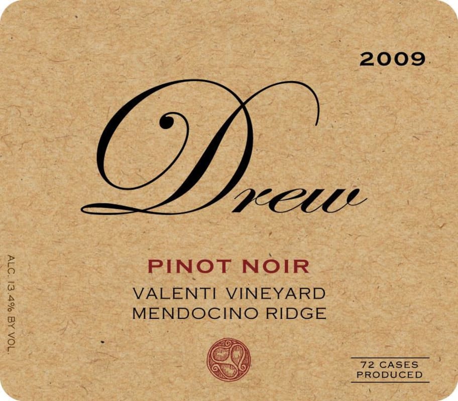 Drew Valenti Vineyard Pinot Noir 2009 Front Label