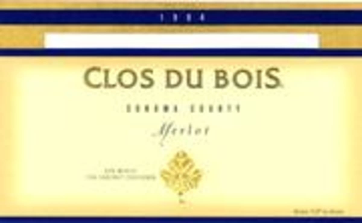 Clos du Bois Merlot 1997 Front Label