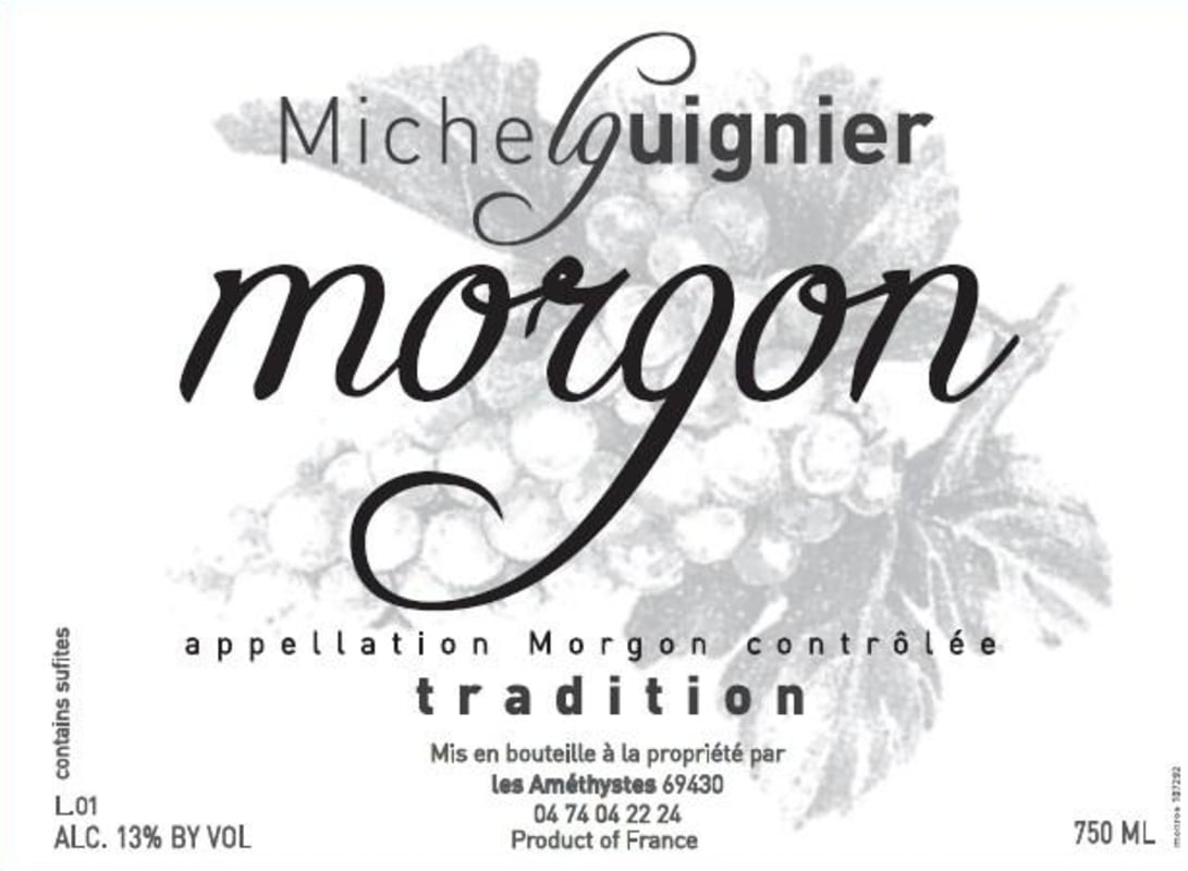 San Clemente Morgon Tradition 2014 Front Label