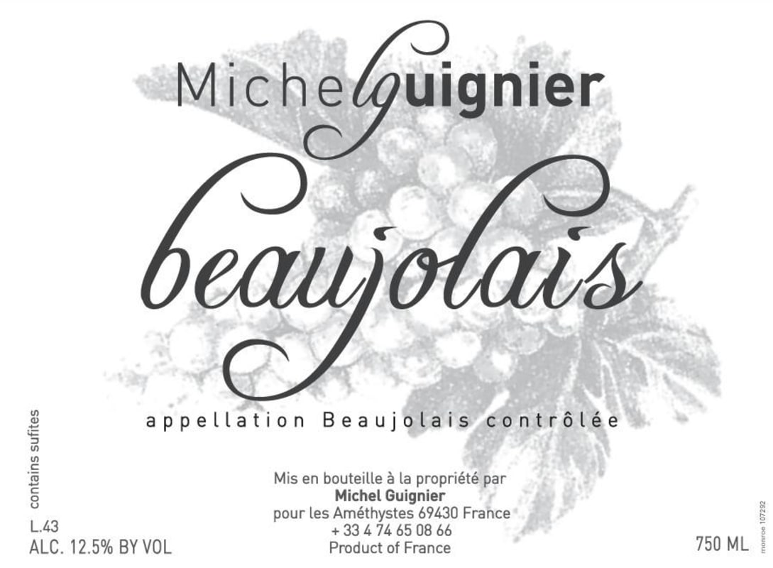 San Clemente Beaujolais 2015 Front Label