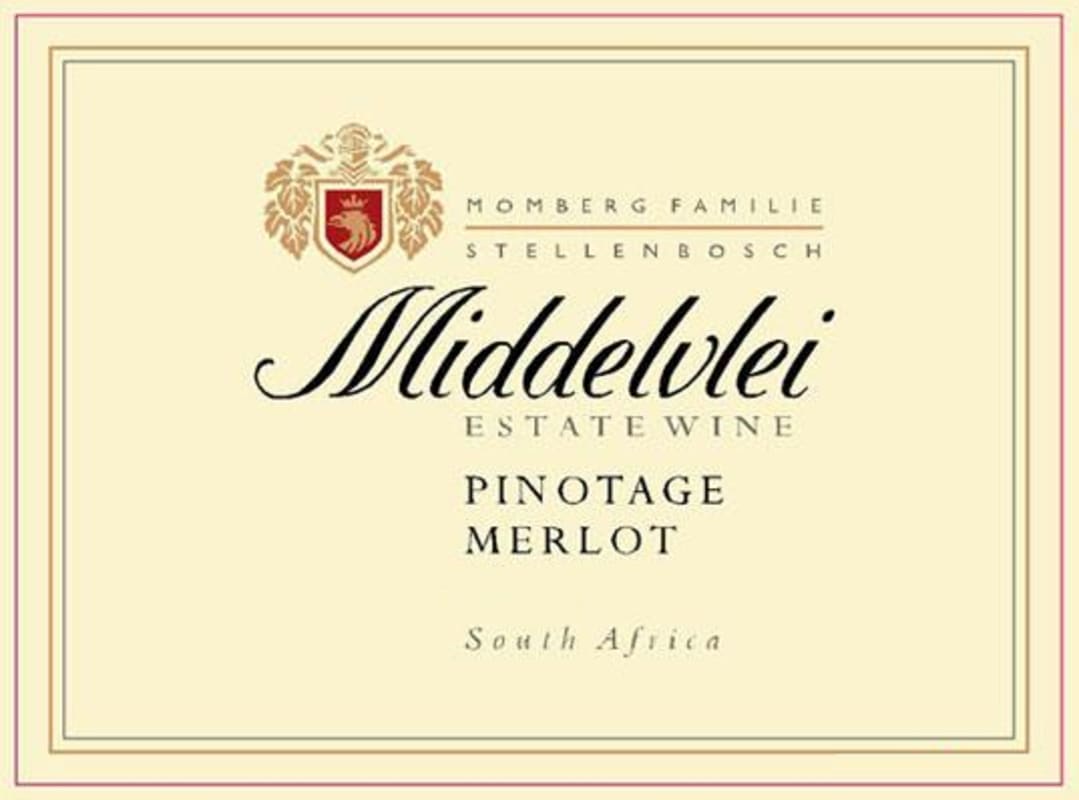 Middelvlei Wines Pinotage Merlot 2012 Front Label